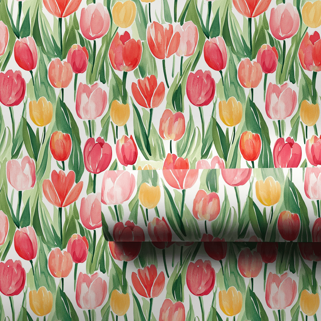 Somebunny Loves Tulips - Wrapping Paper - Aspen & Arlo