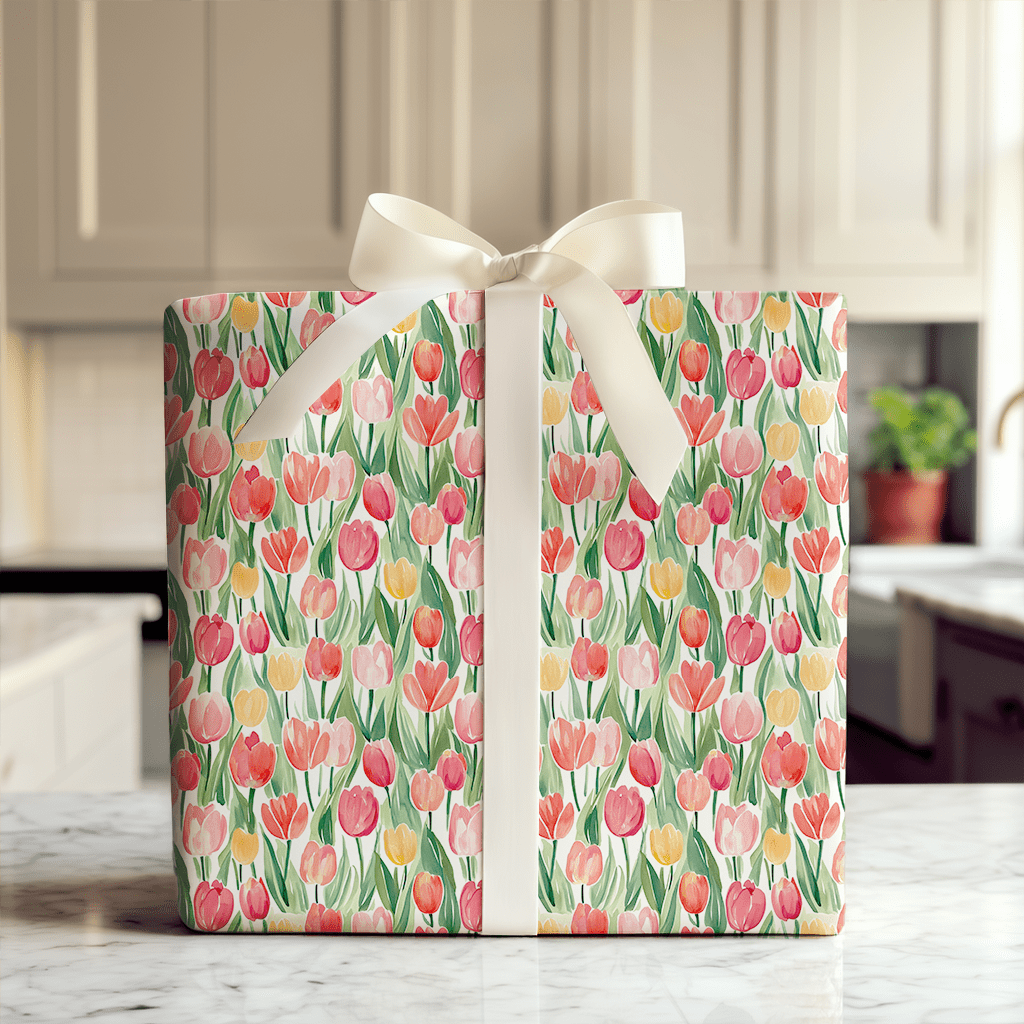 Somebunny Loves Tulips - Wrapping Paper - Aspen & Arlo