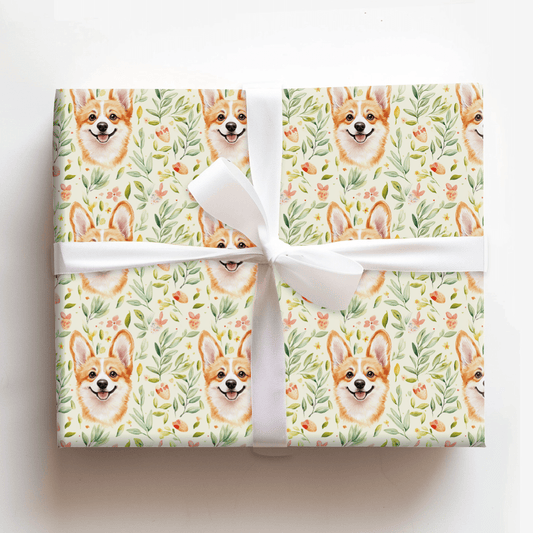 Somebunny Loves Corgis - Wrapping Paper - Aspen & Arlo