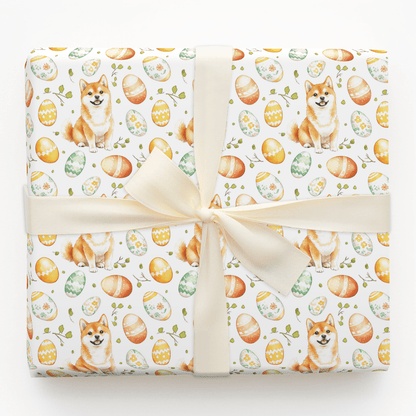 Easter Eggs with the Shiba Inu - Wrapping Paper - Aspen & Arlo
