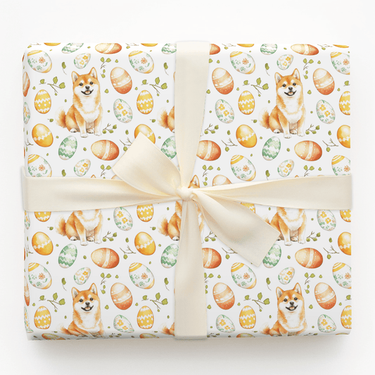 Easter Eggs with the Shiba Inu - Wrapping Paper - Aspen & Arlo