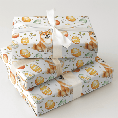 Easter Eggs with the Shiba Inu - Wrapping Paper - Aspen & Arlo
