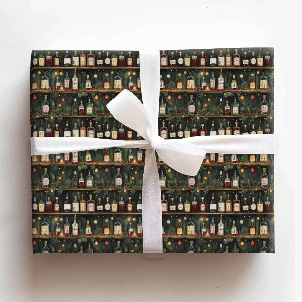 Holly and Spirits - Wrapping Paper - Aspen & Arlo