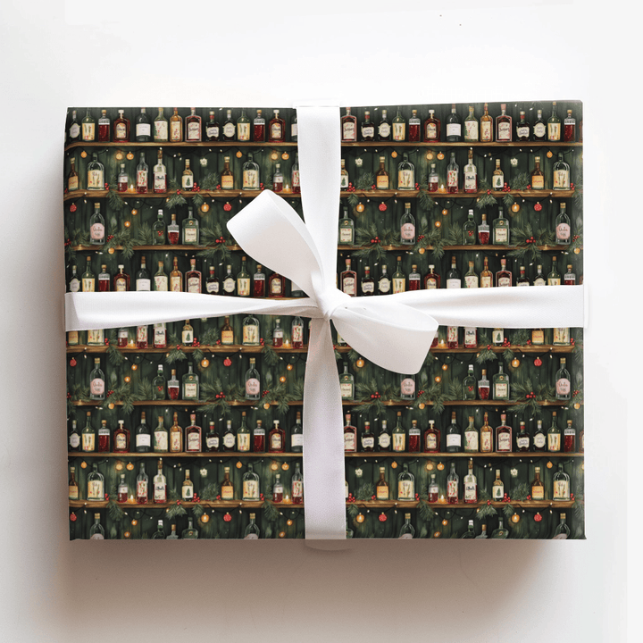 Holly and Spirits - Wrapping Paper - Aspen & Arlo