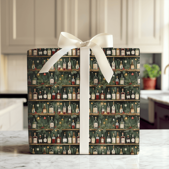 Holly and Spirits - Wrapping Paper - Aspen & Arlo