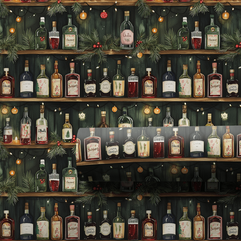 Holly and Spirits - Wrapping Paper - Aspen & Arlo