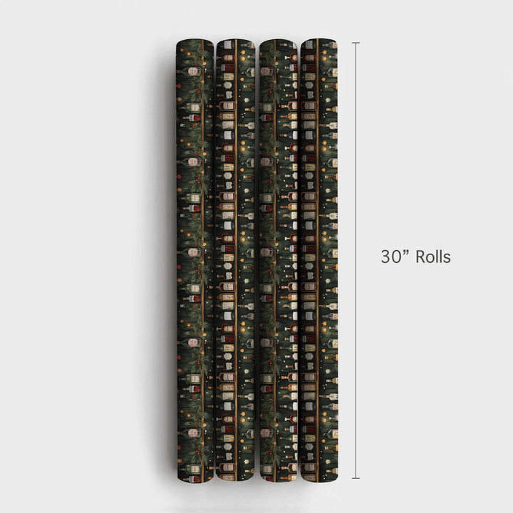 Holly and Spirits - Wrapping Paper - Aspen & Arlo