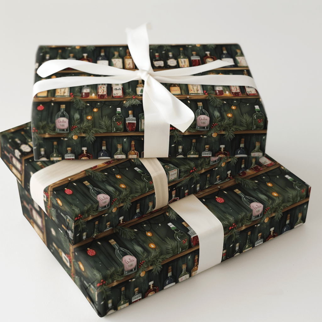 Holly and Spirits - Wrapping Paper - Aspen & Arlo