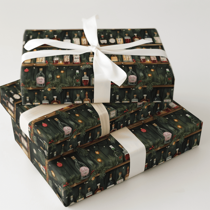 Holly and Spirits - Wrapping Paper - Aspen & Arlo