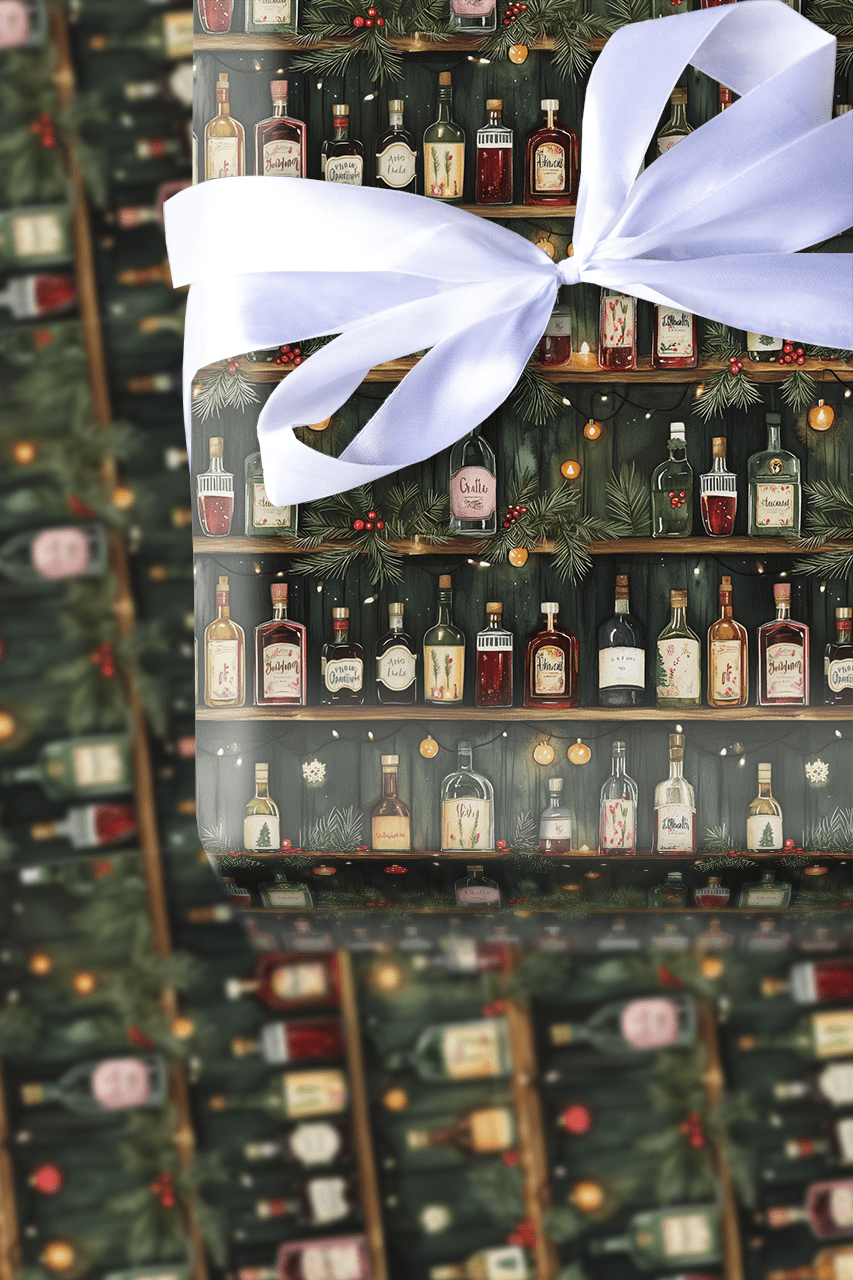 Holly and Spirits - Wrapping Paper - Aspen & Arlo