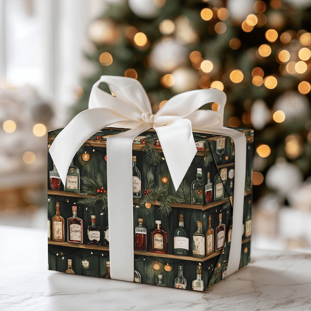 Holly and Spirits - Wrapping Paper - Aspen & Arlo