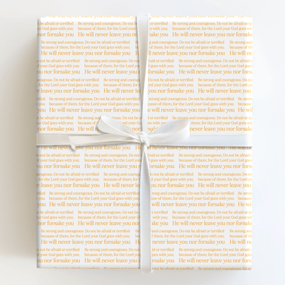 Strong and Courageous in Gold - Wrapping Paper - Aspen & Arlo
