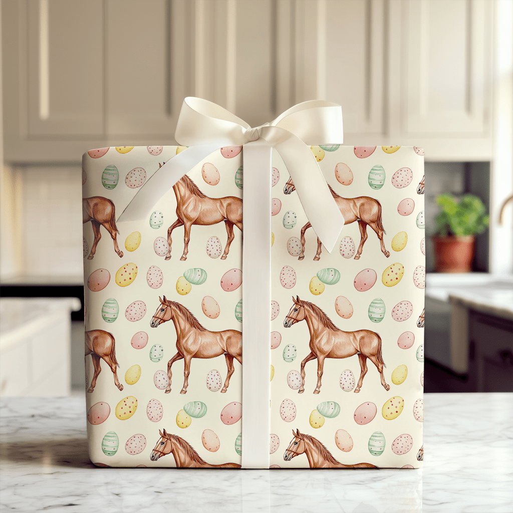 Easter Eggs with the Missouri Fox Trotter - Wrapping Paper - Aspen & Arlo