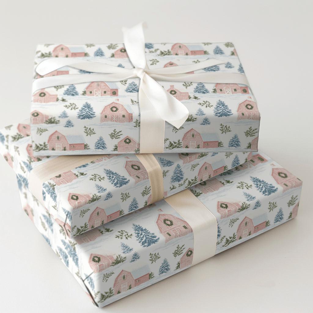 Little Town of Cheer - Wrapping Paper - Aspen & Arlo