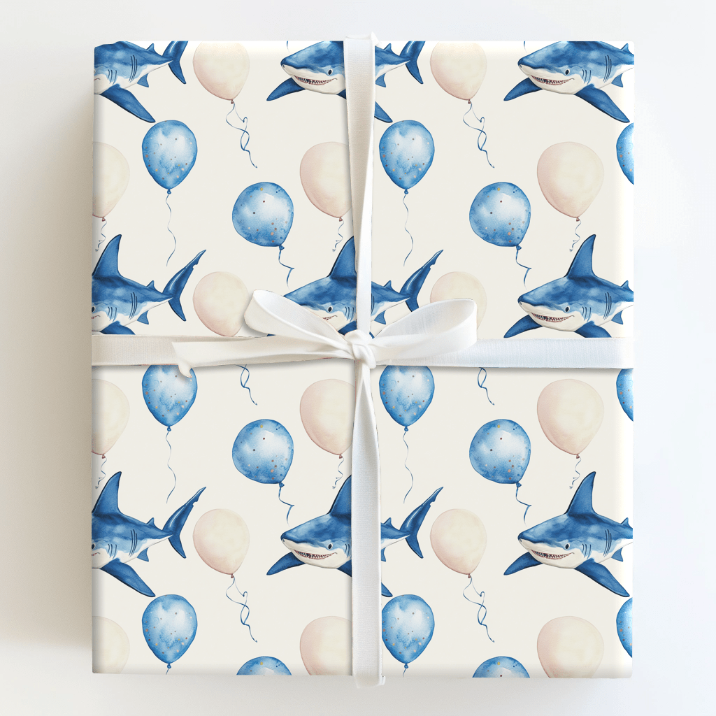 Sharkinfested Fun Ahead - Wrapping Paper - Aspen & Arlo