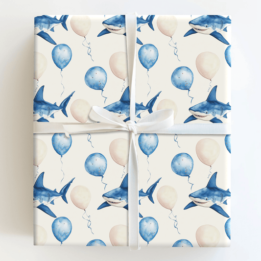 Sharkinfested Fun Ahead - Wrapping Paper - Aspen & Arlo