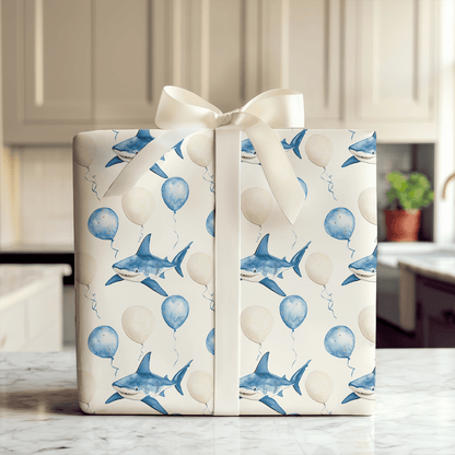 Sharkinfested Fun Ahead - Wrapping Paper - Aspen & Arlo