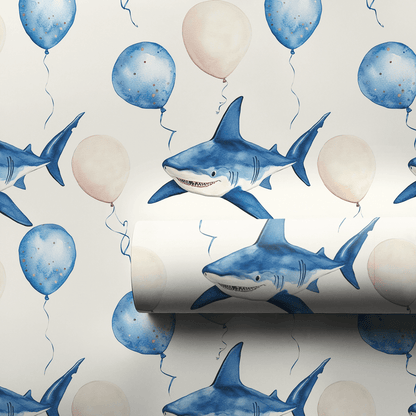 Sharkinfested Fun Ahead - Wrapping Paper - Aspen & Arlo