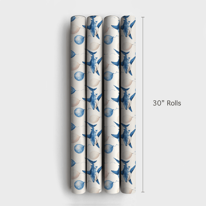 Sharkinfested Fun Ahead - Wrapping Paper - Aspen & Arlo