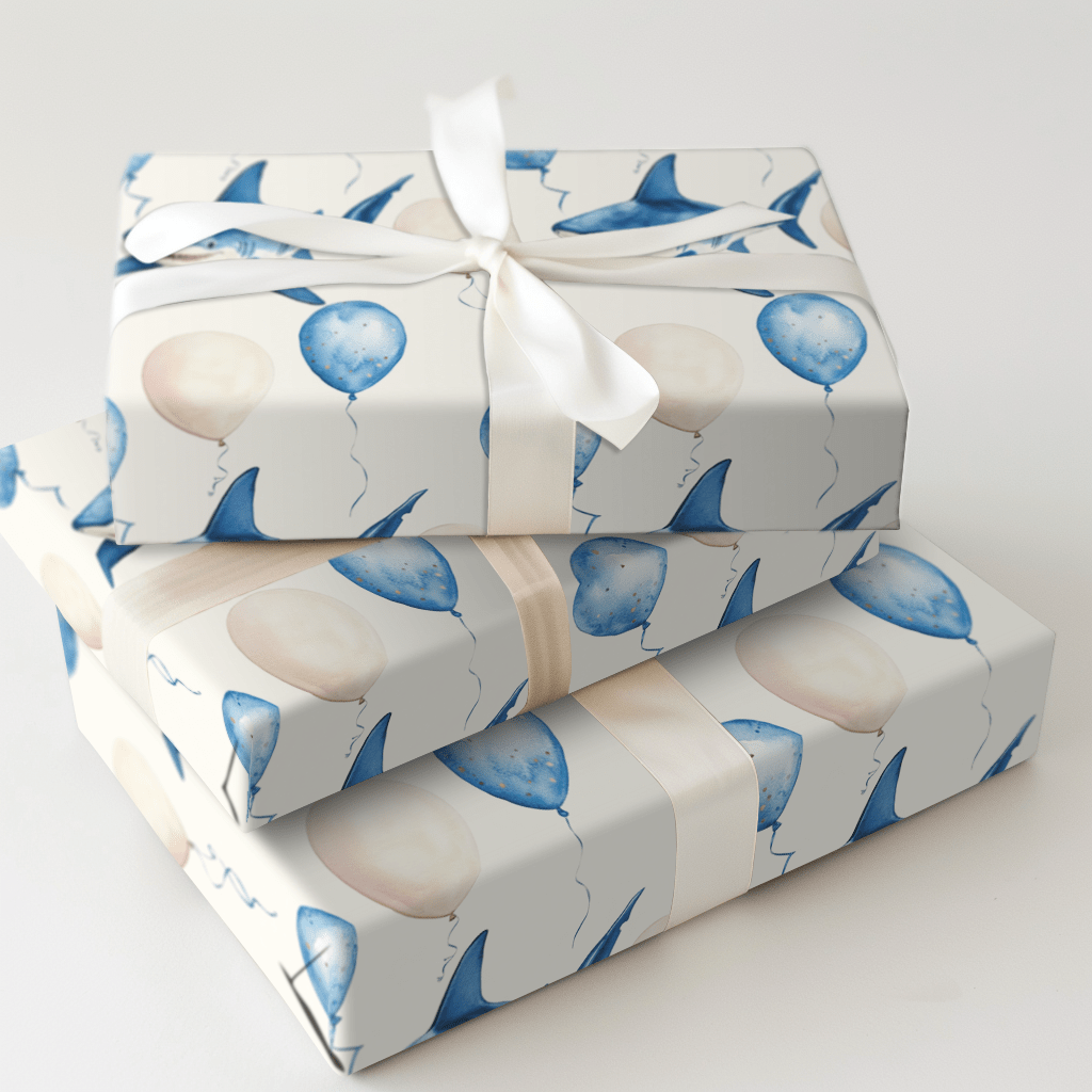 Sharkinfested Fun Ahead - Wrapping Paper - Aspen & Arlo