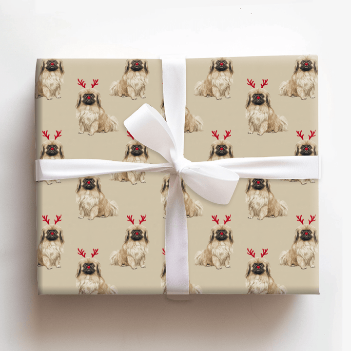 Rudolph the Pekingese - Wrapping Paper - Aspen & Arlo