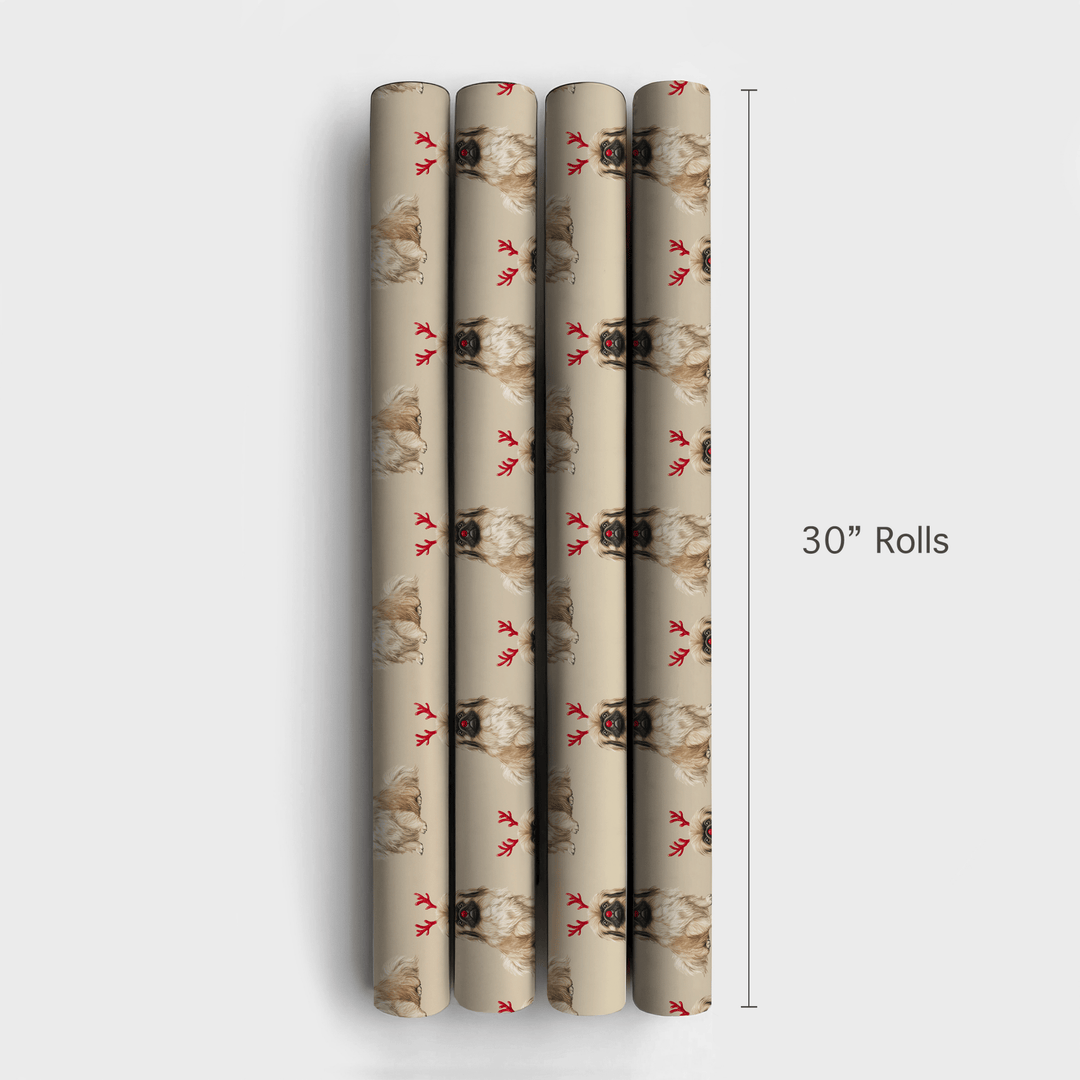 Rudolph the Pekingese - Wrapping Paper - Aspen & Arlo