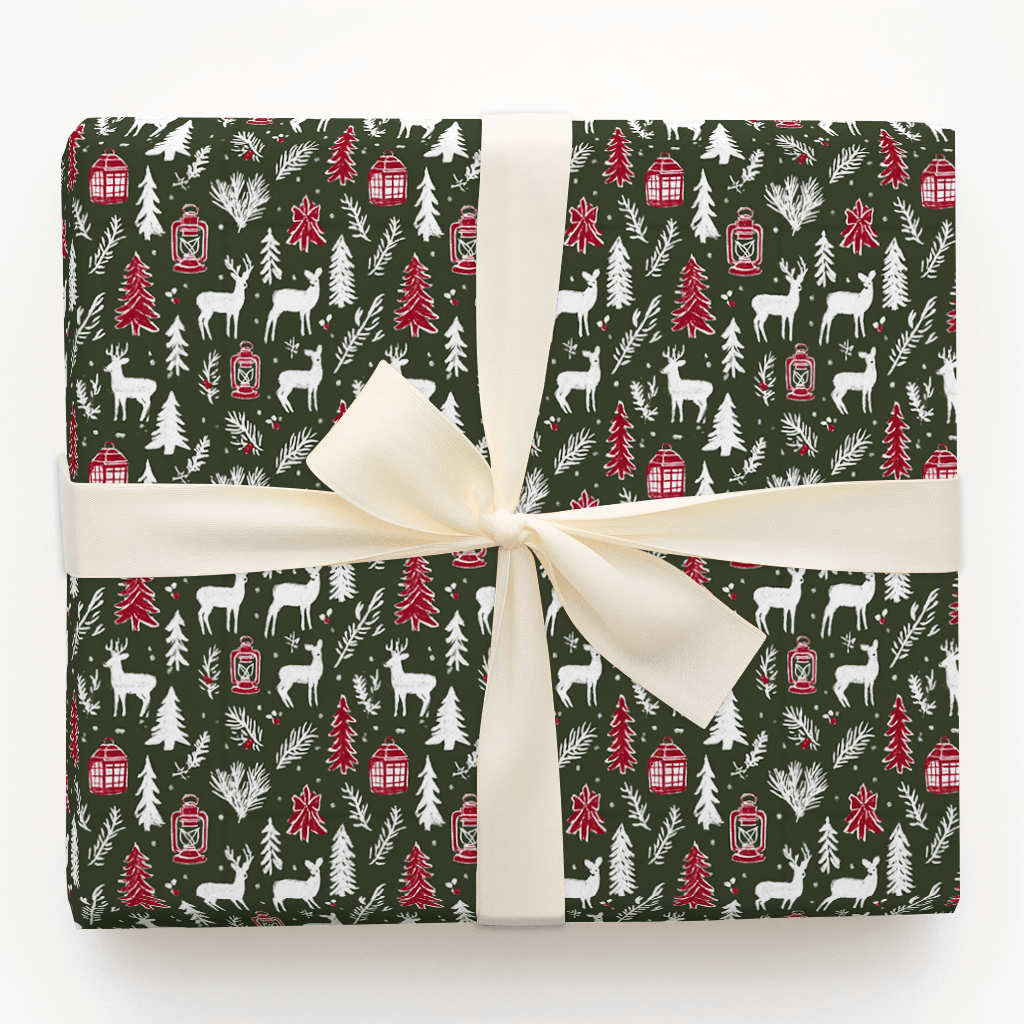 Winter Odge Deer - Wrapping Paper - Aspen & Arlo