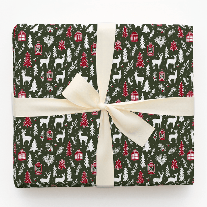 Winter Odge Deer - Wrapping Paper - Aspen & Arlo