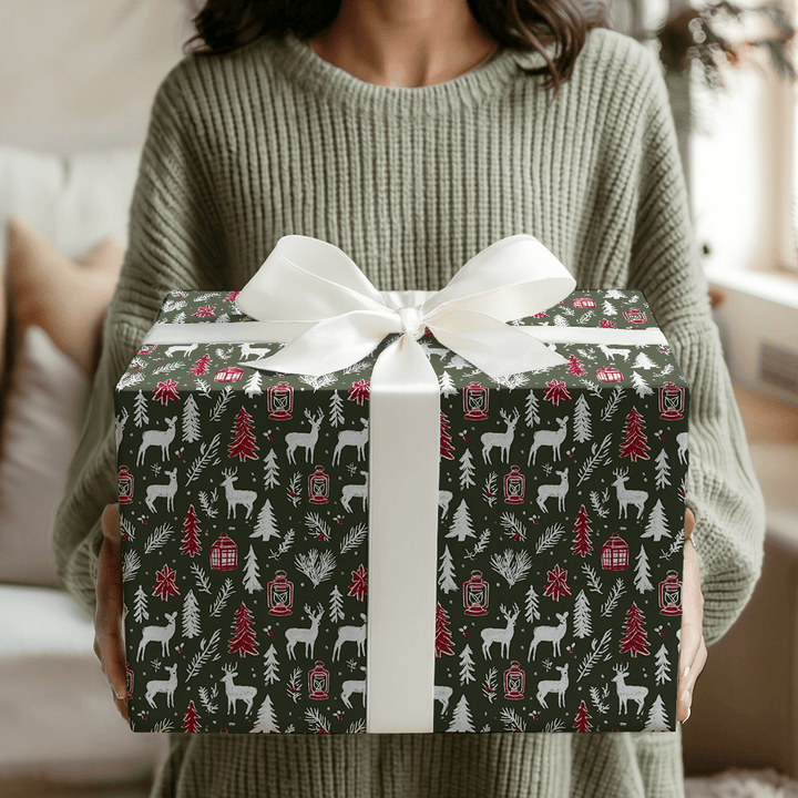 Winter Odge Deer - Wrapping Paper - Aspen & Arlo