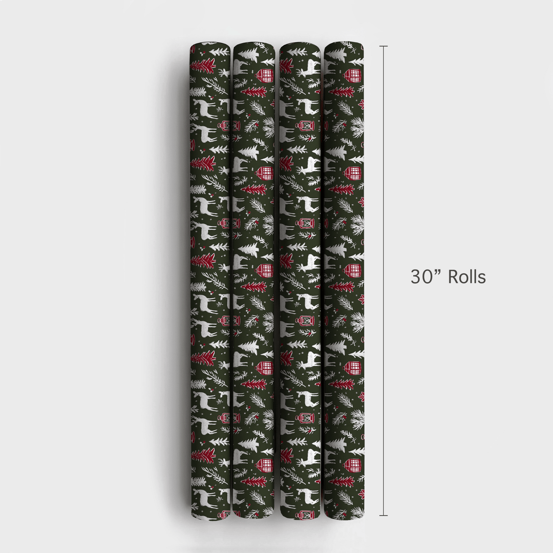 Winter Odge Deer - Wrapping Paper - Aspen & Arlo