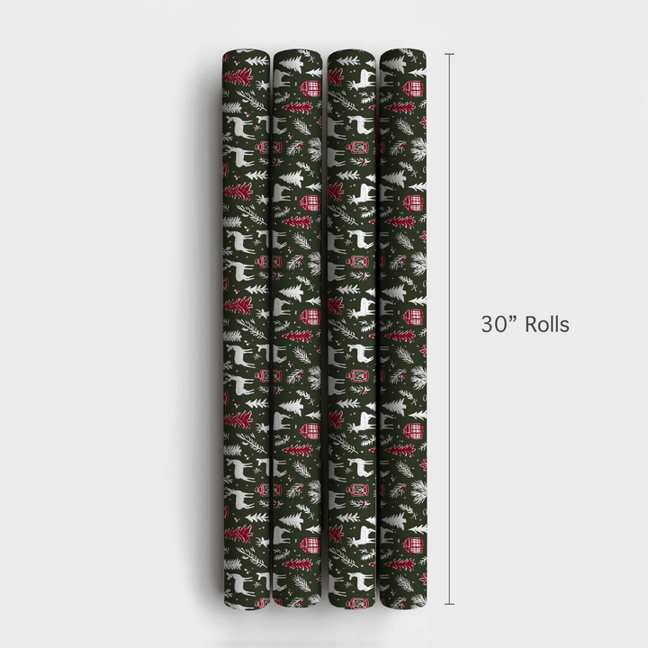 Winter Odge Deer - Wrapping Paper - Aspen & Arlo