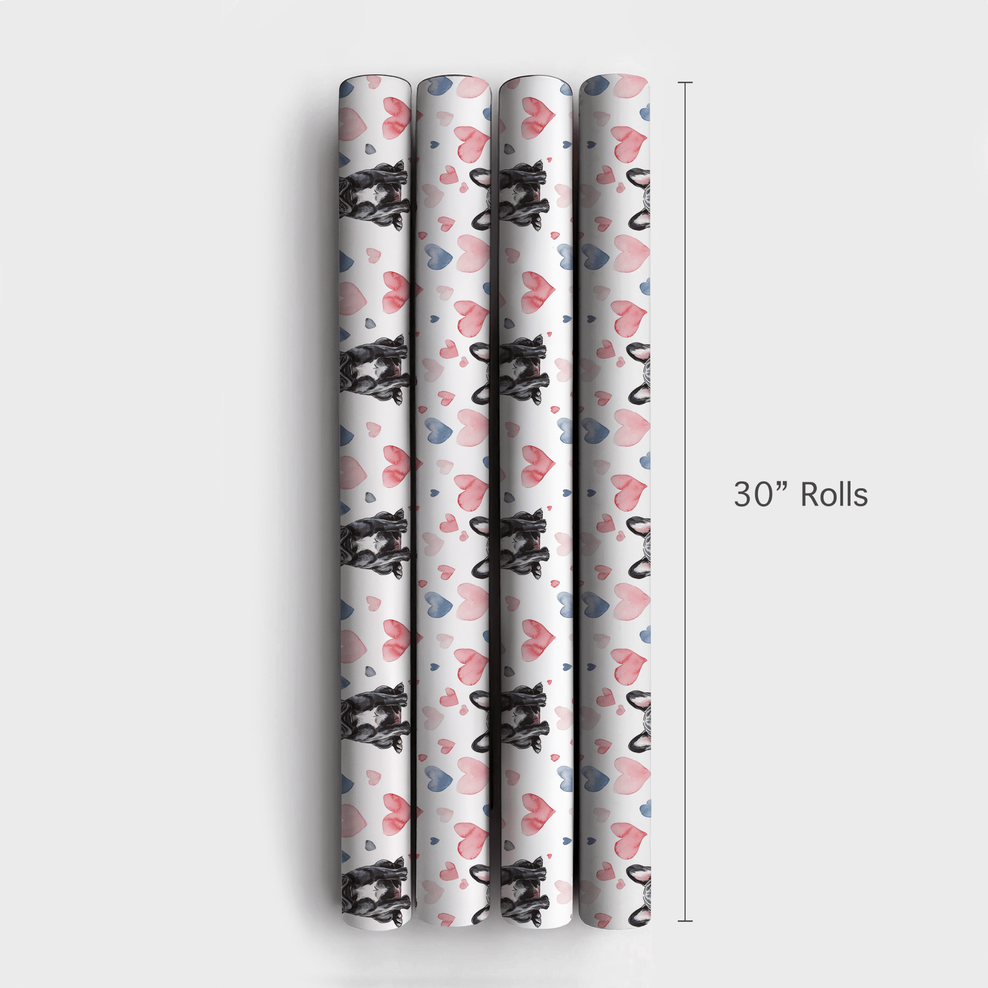 Frenchie Valentine - Wrapping Paper - Aspen & Arlo