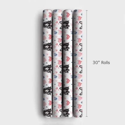 Frenchie Valentine - Wrapping Paper - Aspen & Arlo
