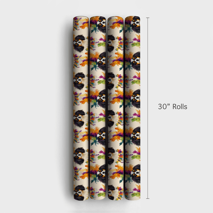 Mardi Gras Cavalier King Charles - Wrapping Paper - Aspen & Arlo