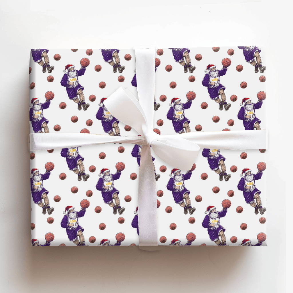 Holiday Hoops in Baton Rouge - Wrapping Paper - Aspen & Arlo