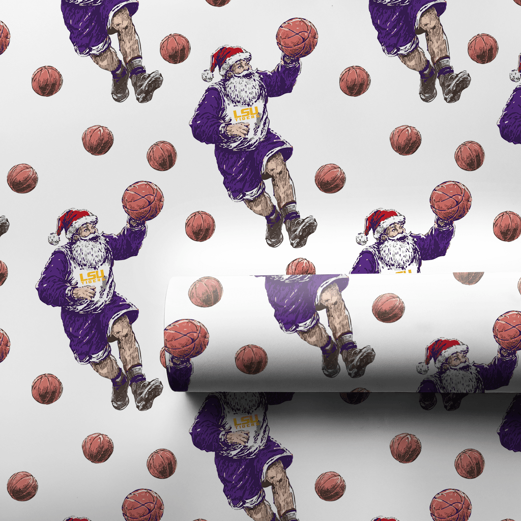 Holiday Hoops in Baton Rouge - Wrapping Paper - Aspen & Arlo