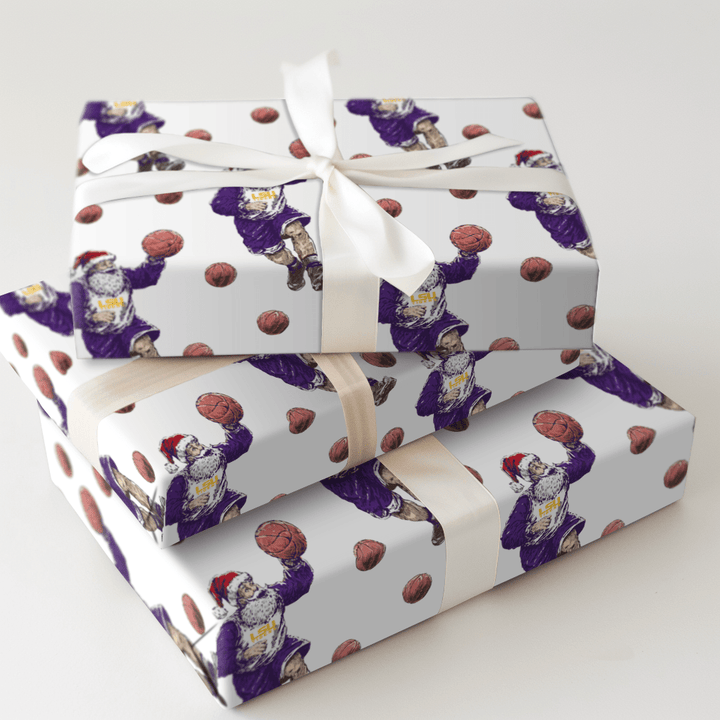 Holiday Hoops in Baton Rouge - Wrapping Paper - Aspen & Arlo