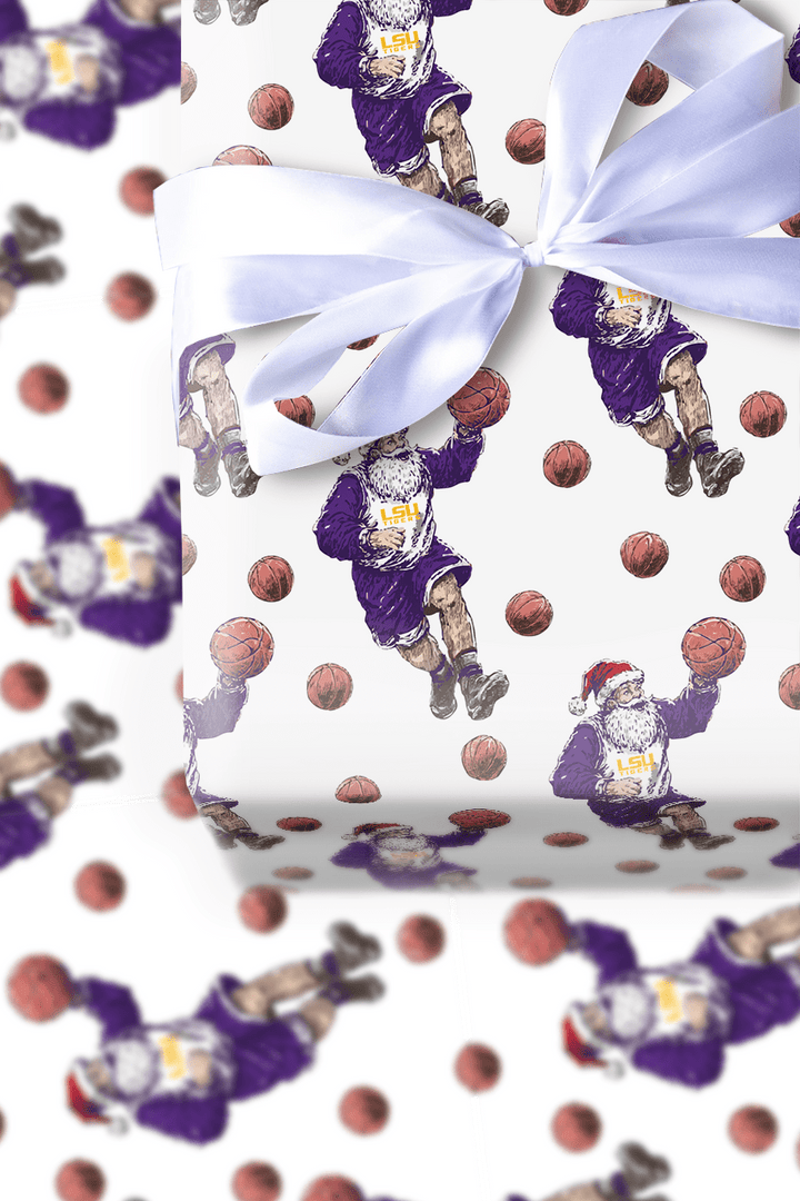 Holiday Hoops in Baton Rouge - Wrapping Paper - Aspen & Arlo