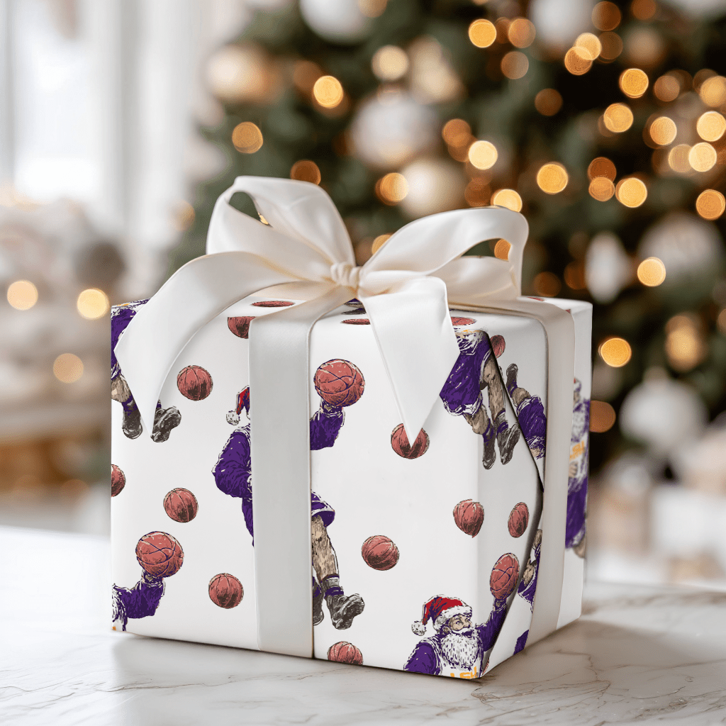 Holiday Hoops in Baton Rouge - Wrapping Paper - Aspen & Arlo
