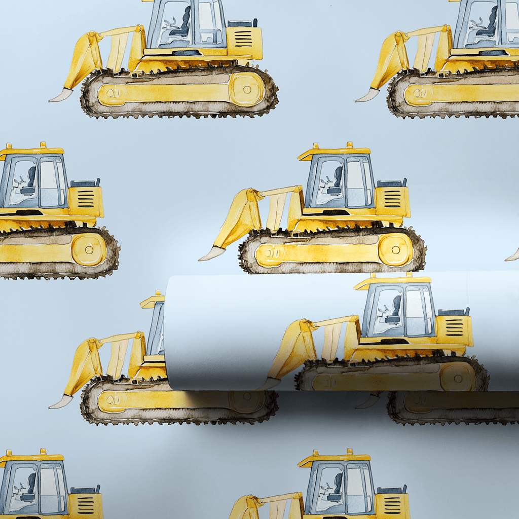 Bulldoze Into Fun - Wrapping Paper - Aspen & Arlo