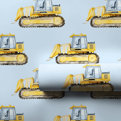 Bulldoze Into Fun - Wrapping Paper - Aspen & Arlo