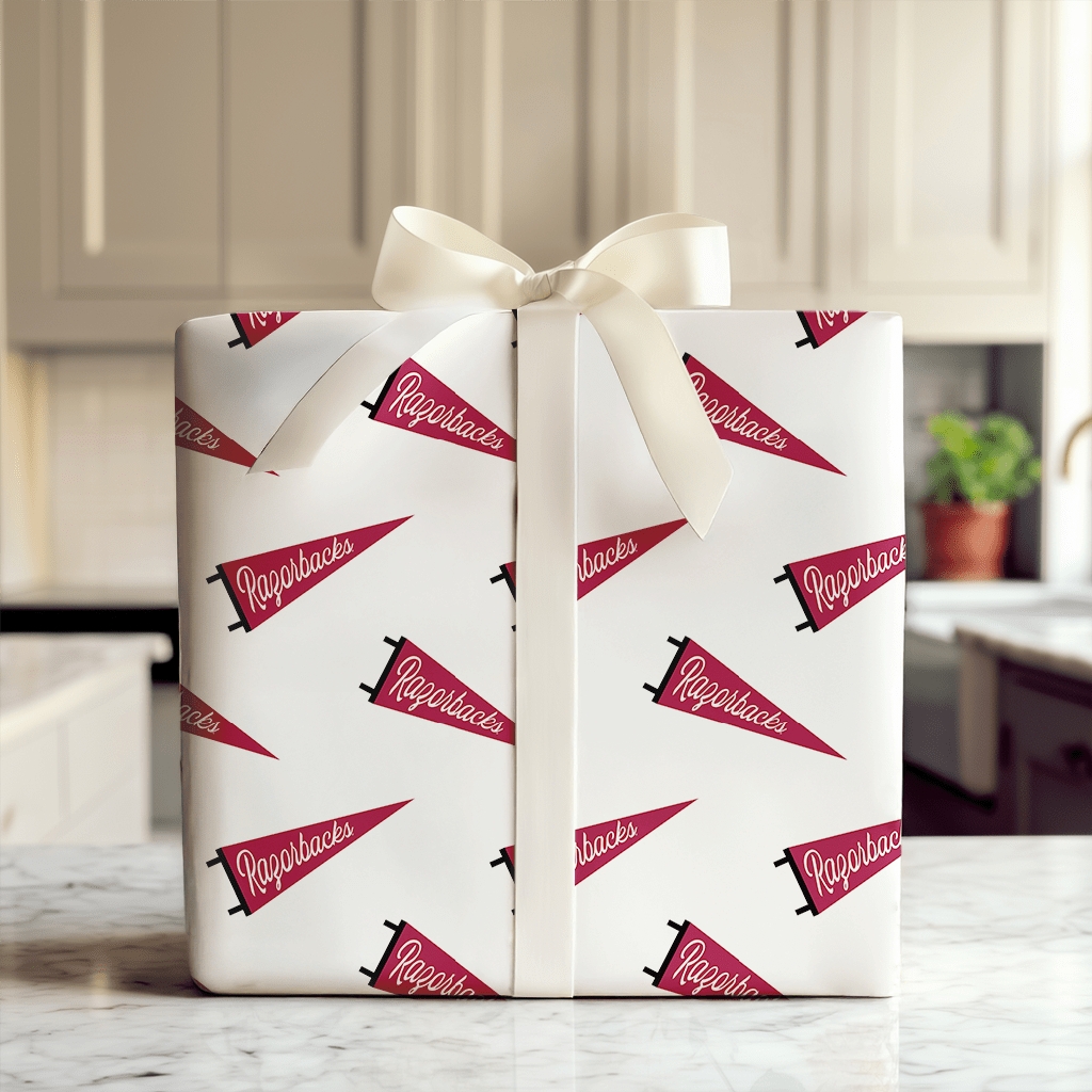 Razorback Pennant - Wrapping Paper - Aspen & Arlo
