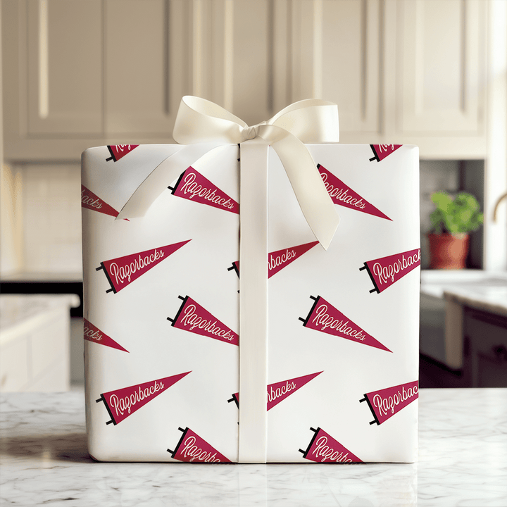 Razorback Pennant - Wrapping Paper - Aspen & Arlo