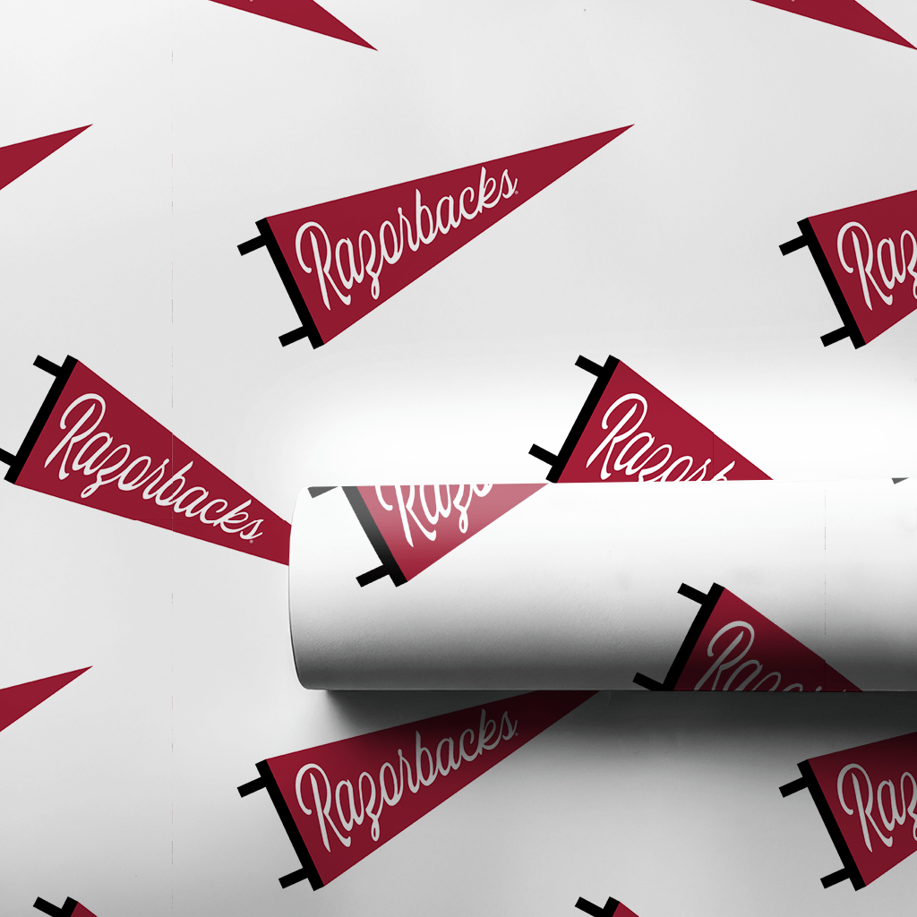 Razorback Pennant - Wrapping Paper - Aspen & Arlo