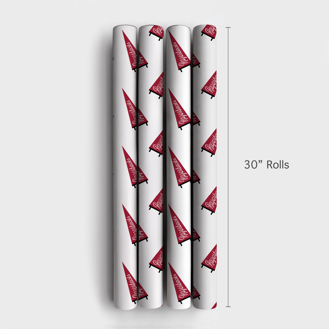 Razorback Pennant - Wrapping Paper - Aspen & Arlo