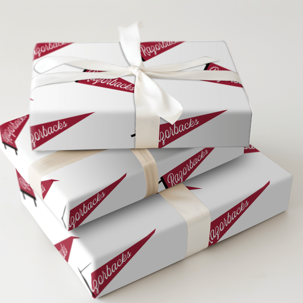Razorback Pennant - Wrapping Paper - Aspen & Arlo