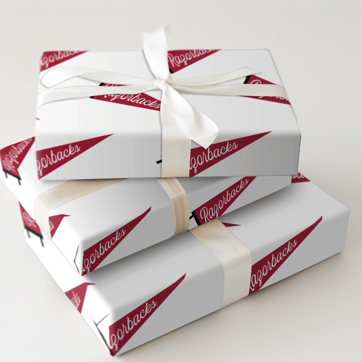 Razorback Pennant - Wrapping Paper - Aspen & Arlo