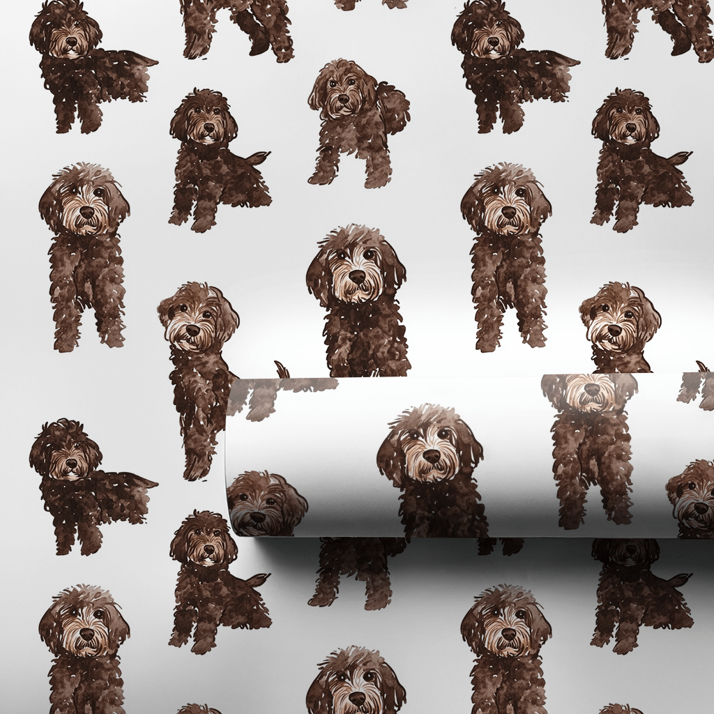 Chocolate Doodle - Wrapping Paper - Aspen & Arlo