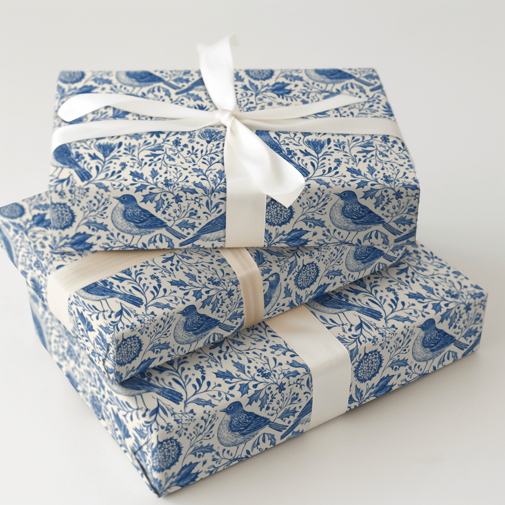 Winter Songbirds - Wrapping Paper - Aspen & Arlo