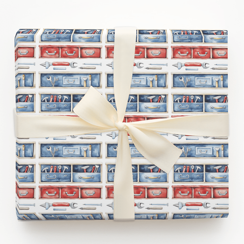 Full Throttle Toolbox - Wrapping Paper - Aspen & Arlo